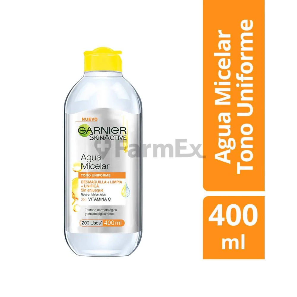 Garnier SkinActive Agua micelar "Tono uniforme" x 400 mL Garnier